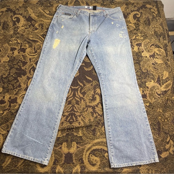 Vtg‎ DKNY Bootcut Light Wash Denim Jeans Men's Size 36x32 - Picture 1 of 9